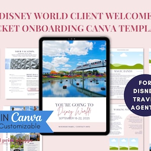 WDW Client Welcome Packet Canva Template for Travel Agents (Editable) image 1