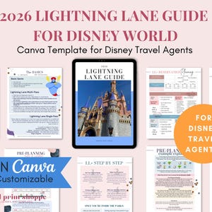 旅行代理店向けテンプレート | Wdw Guide 2026 Lightning Lane | 旅行代理店向けガイド Canvaテンプレート