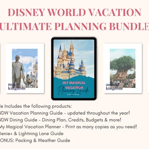 2024 WDW Ultimate Vacation Planning Bundle / WDW Vacation Planning Guide for Your First Visit / 120+ Pages / Updated Jan 2024