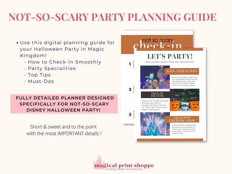 WDW Halloween Party Guide / Not so Scary PDF Guide / WDW Planning