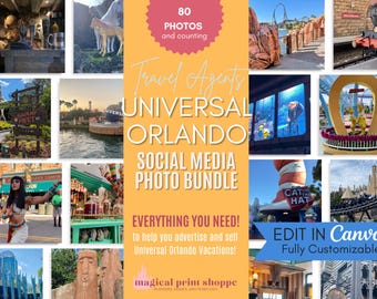 Universal Orlando Travel Agent Social Media Templates | Photo Bundle | Instagram & TikTok Travel Marketing Content