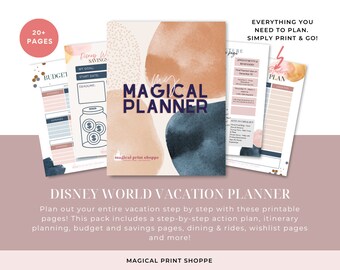 Ultimate 2025 WDW Vacation Planner / WDW Digital & Printable Planning Pages for Planning Your WDW Trip / Itinerary and Budget Planning