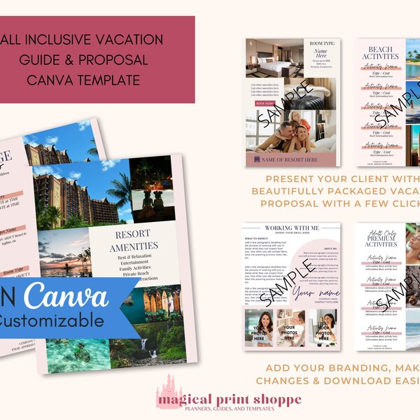 Travel Agent Vacation Proposal Template Etsy Travel Agent Vacation Proposal Template Etsy