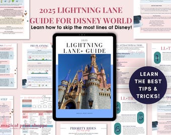WDW Lightning Lane Info / WDW Planning 2025 Guide / Updated with Changes / Florida Theme Park Guide with Editable Planning Pages