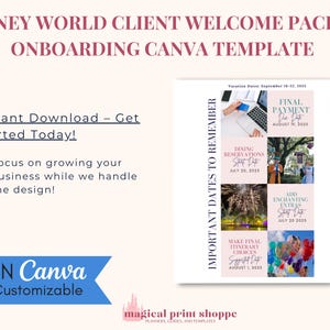 WDW Client Welcome Packet Canva Template for Travel Agents (Editable) image 4