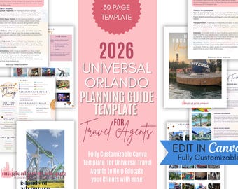 2026 Universal Orlando Parks Guide Canva Template for Travel Agents / Get Unlimited Updates
