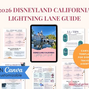 2026年DLRカリフォルニアライトニングレーンガイド：旅行代理店向けCanvaテンプレート