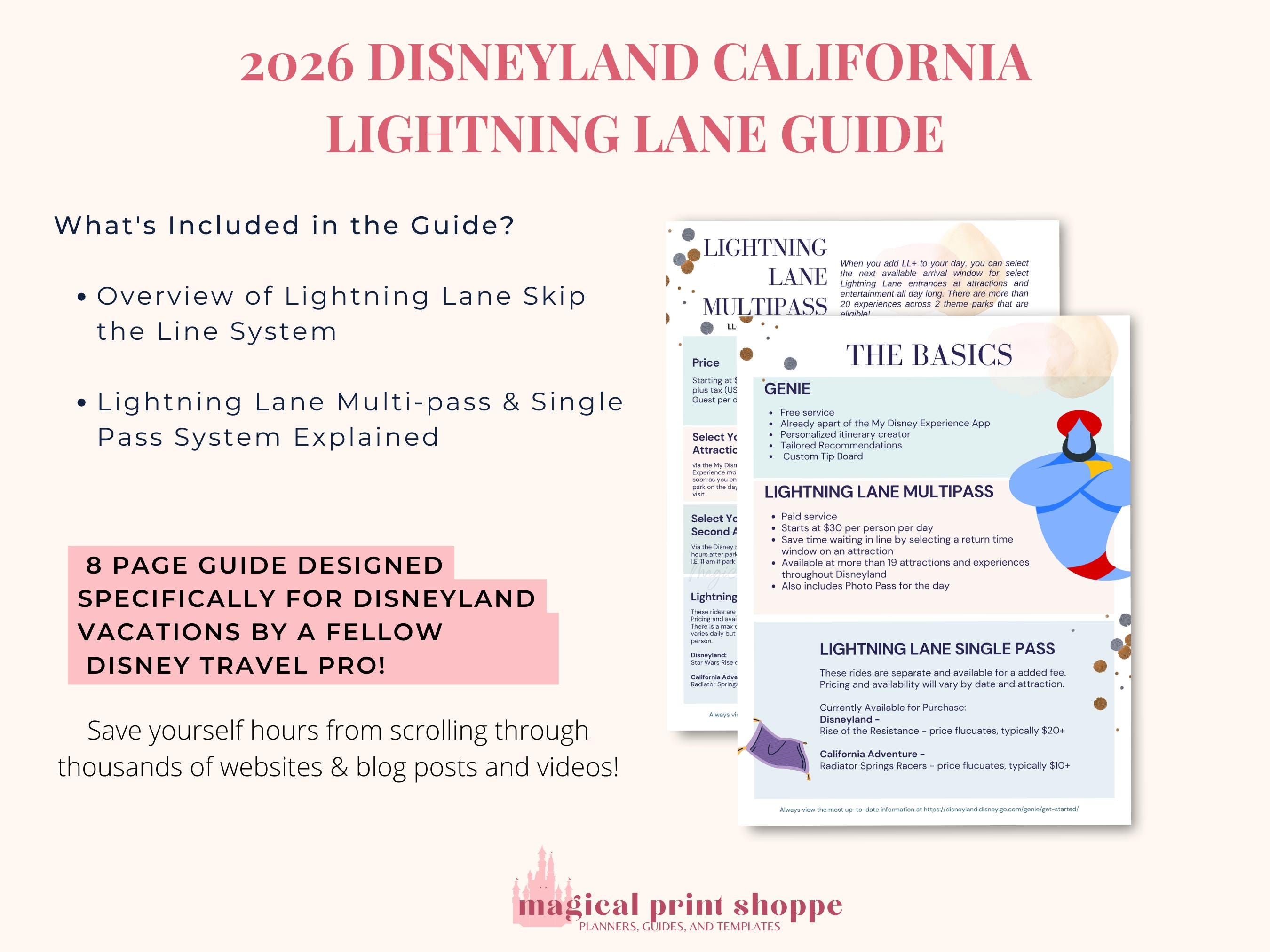2026 DLR California Lightning Lane Guide: Travel Agent Canva Template ...