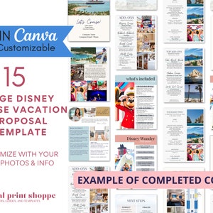DCL Travel Agent Travel Agent Cruise Quote Template / Travel Agency Quote Template / Canva Editable /  Cruise Itinerary Template