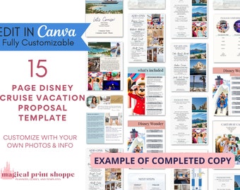 DCL Travel Agent Travel Agent Cruise Quote Template / Travel Agency Quote Template / Canva Editable /  Cruise Itinerary Template