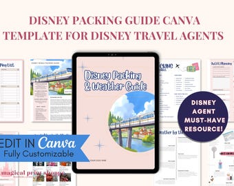 WDW Vacation Packing List | CANVA Template for Travel Agents (PDF)