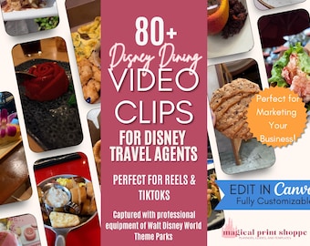 WDW Travel Agent Videos for Social Media Marketing | WDW Food and Dining Reels & TikTok Content | Travel Agency Marketing