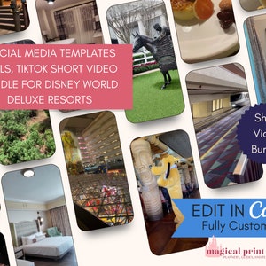 WDW Travel Agent Social Media Bundle | 50+ WDW Deluxe Resort IG Reels & TikTok | Travel Agency Marketing Content