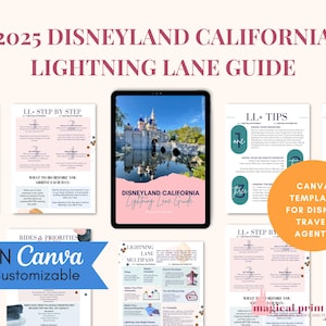 2025 Disneyland Lightning Lane Guide: Travel Agent Canva Template