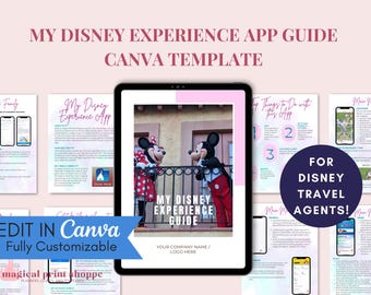 Travel Agent Template | WDW MDE App Guide | Travel Agent Canva Template