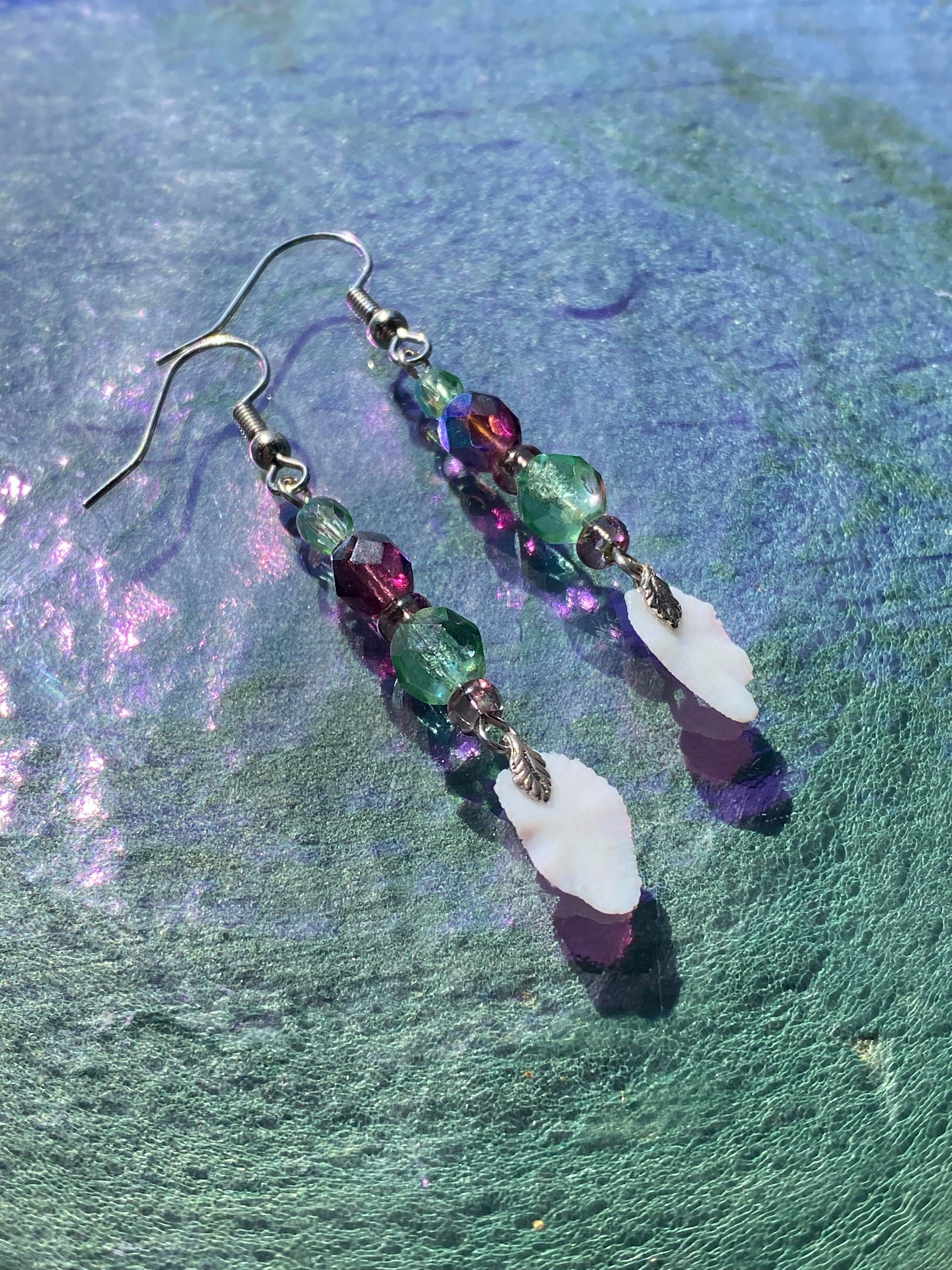 Otolith Halibut Bone Earrings Etsy