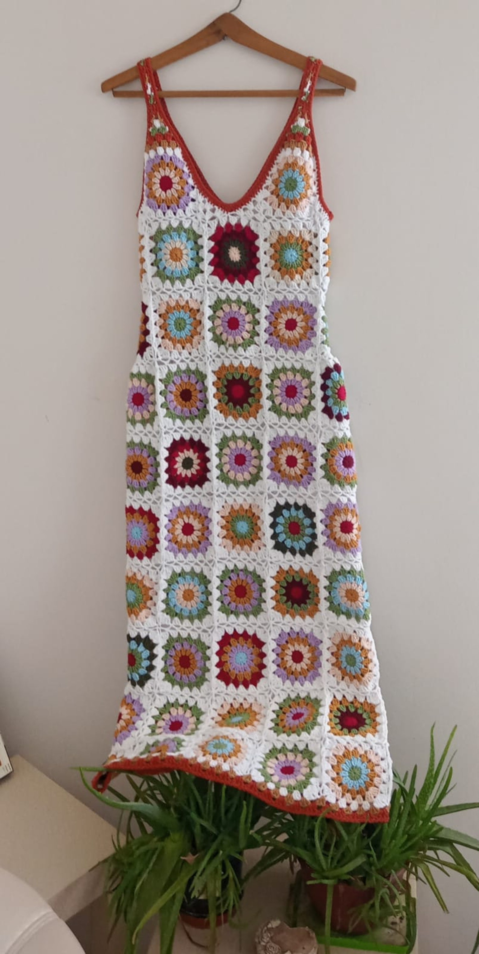 Crochet Granny Square Dress for Women Handmade Granny Square Etsy