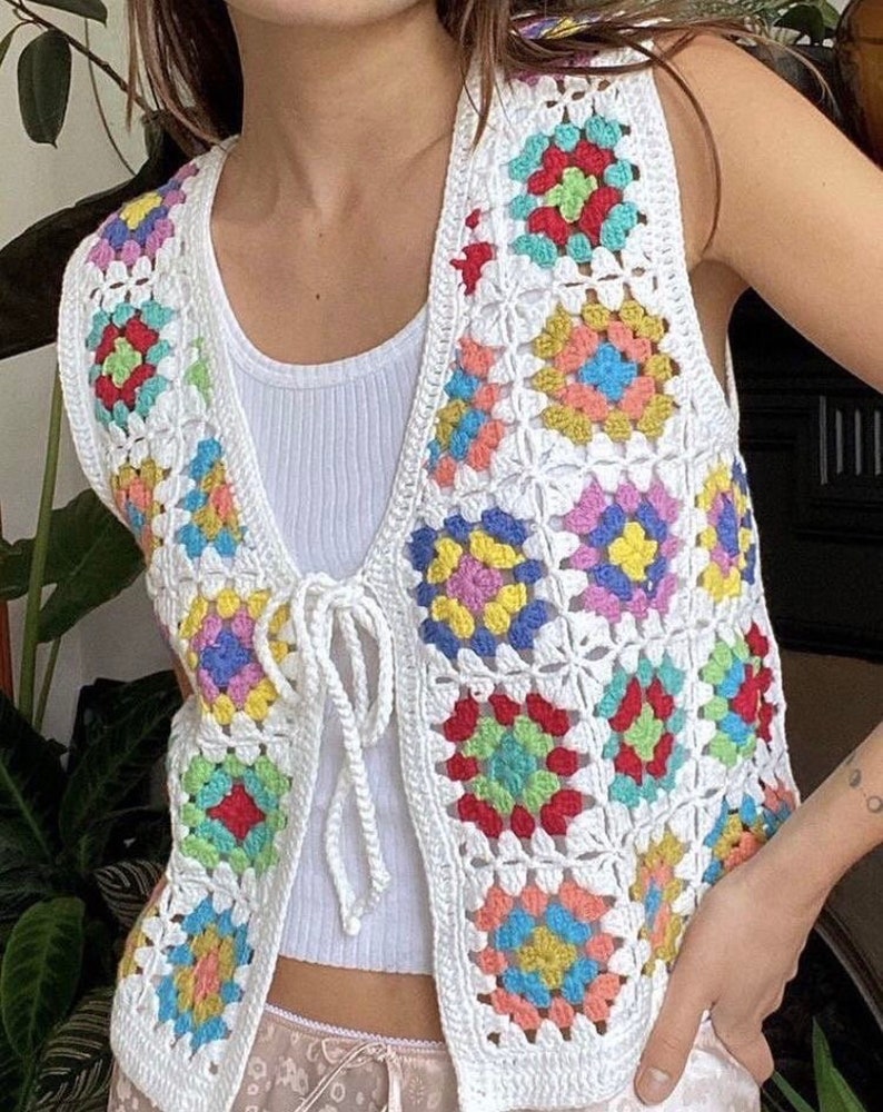 crochet-granny-square-vest-crochet-granny-square-waistcoat-etsy