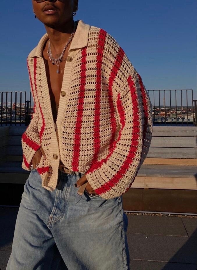 Crochet Shirt Unisex Shirt Crochet Vintage Style Shirt Etsy