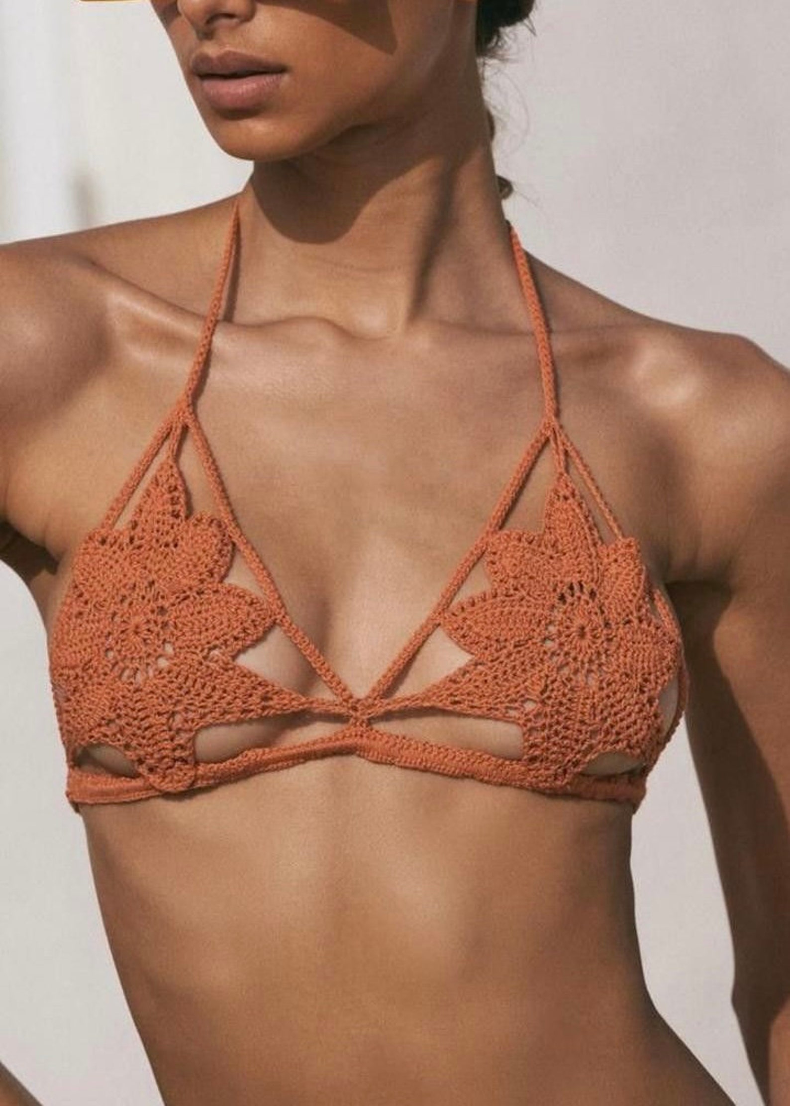 Crochet Bikini Top Crochet Flower Bikini Top Crochet Summer Etsy