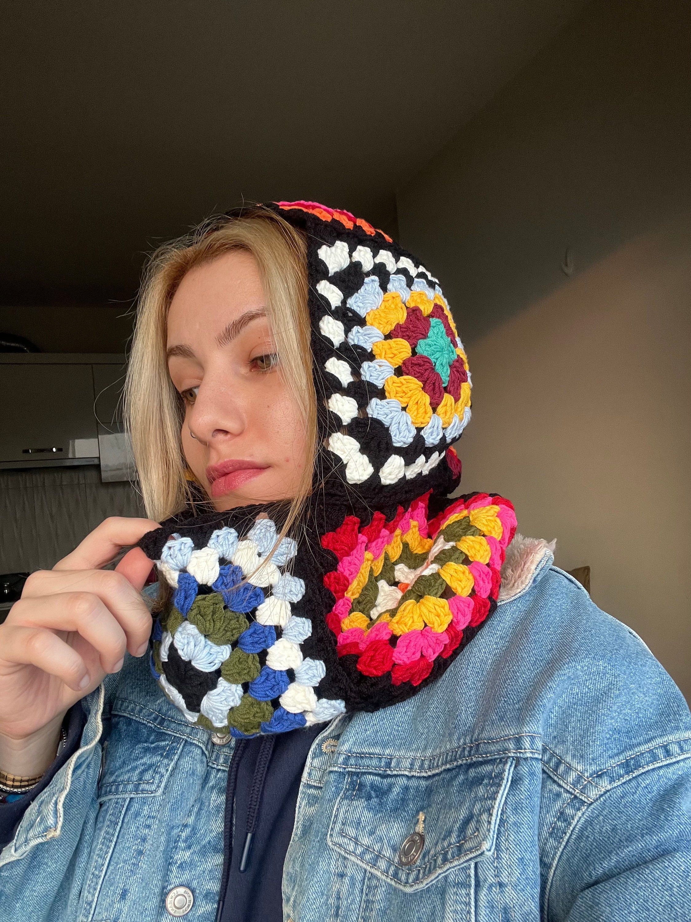 Crochet Balaclava, Granny Square Balaclava,handmade Colorful Balaclava, Granny Square Hat, Winter Hat, Black Granny Square Balaclava - Etsy UK Crochet Balaclava, Granny Square Balaclava,handmade Colorful Balaclava, Granny Square Hat, Winter Hat, Black Granny Square Balaclava - Etsy UK
