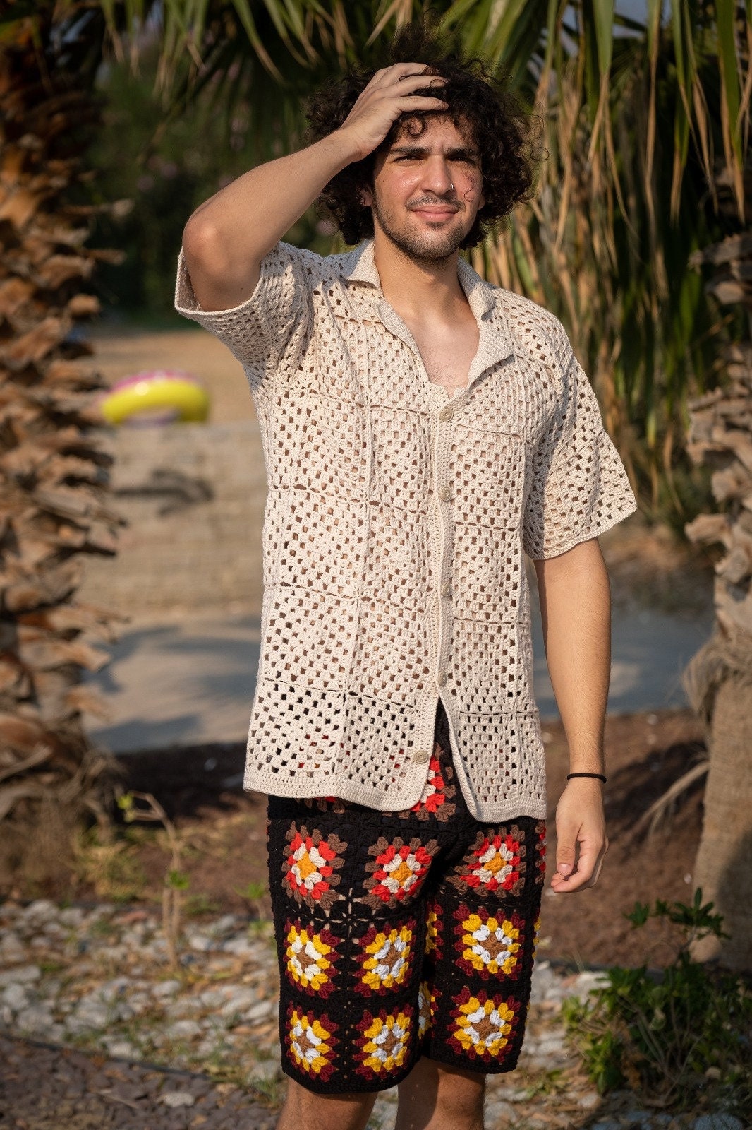 Crochet Shirt, Unisex Shirt, Crochet Overshirt, Vintage Crochet Shirt, Unisex Shirt, Crochet Overshirt, Vintage