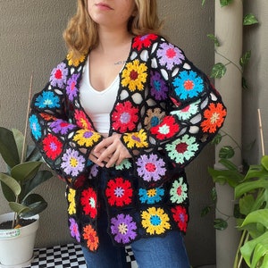 Granny Square Cardigan Zara Patchwork Cardigan Crochet Granny