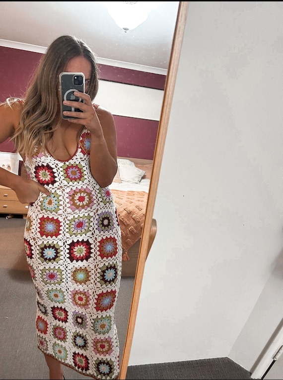 Hippie crochet dress hotsell