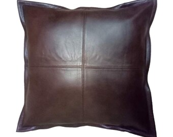 real leather pillows