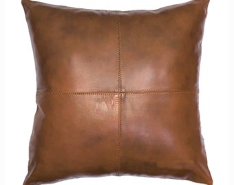 leather pillows for sofa