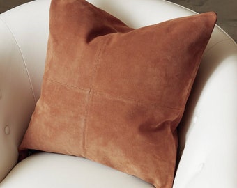 leather pillows for sofa