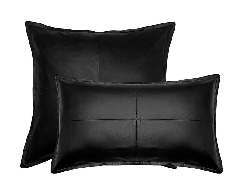 etsy leather pillow