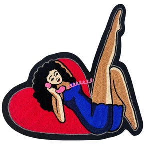Patch estilo Pin Up Rockabilly, acessórios retrô de rock and roll para jaquetas e coletes jeans.