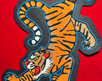 Crawling Tiger Patch, Back Patches For Jackets, Large Denim Jacket Patch