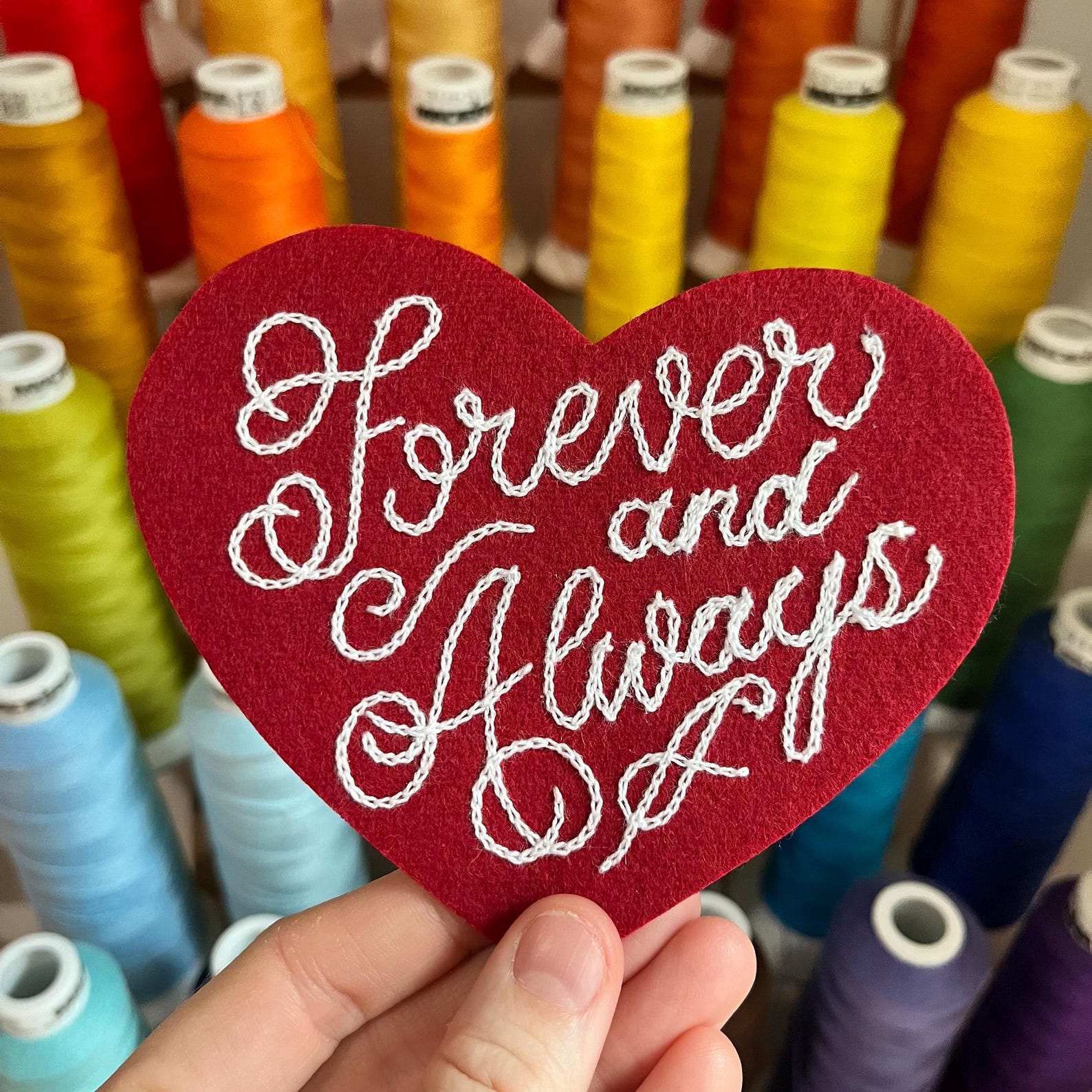 Custom Cursive Script Heart Patch - Embroidered Chainstitch Patch - Etsy