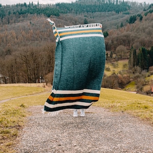 Picnic Blanket PATAGONIA With Fringes Eco Blanket Made of Virgin Wool for Adults Children Cuddly Blanket Boho Blanket Vanlife Travel Camping Etsy