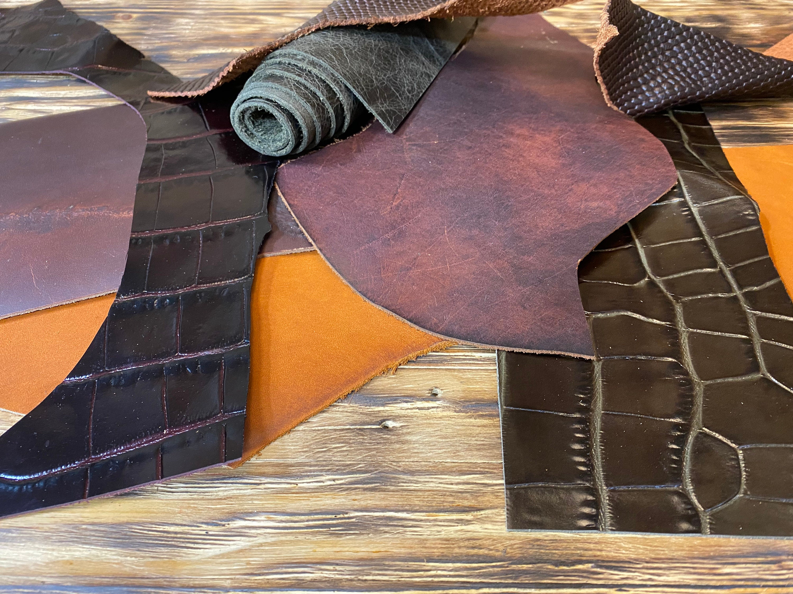 Leather scraps Etsy