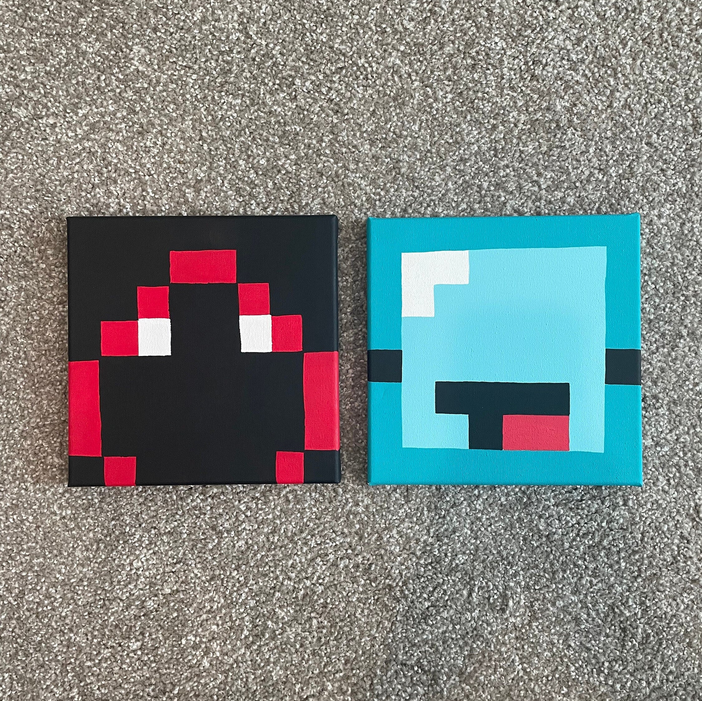 Dream Smp Minecraft Head Paintings Etsy