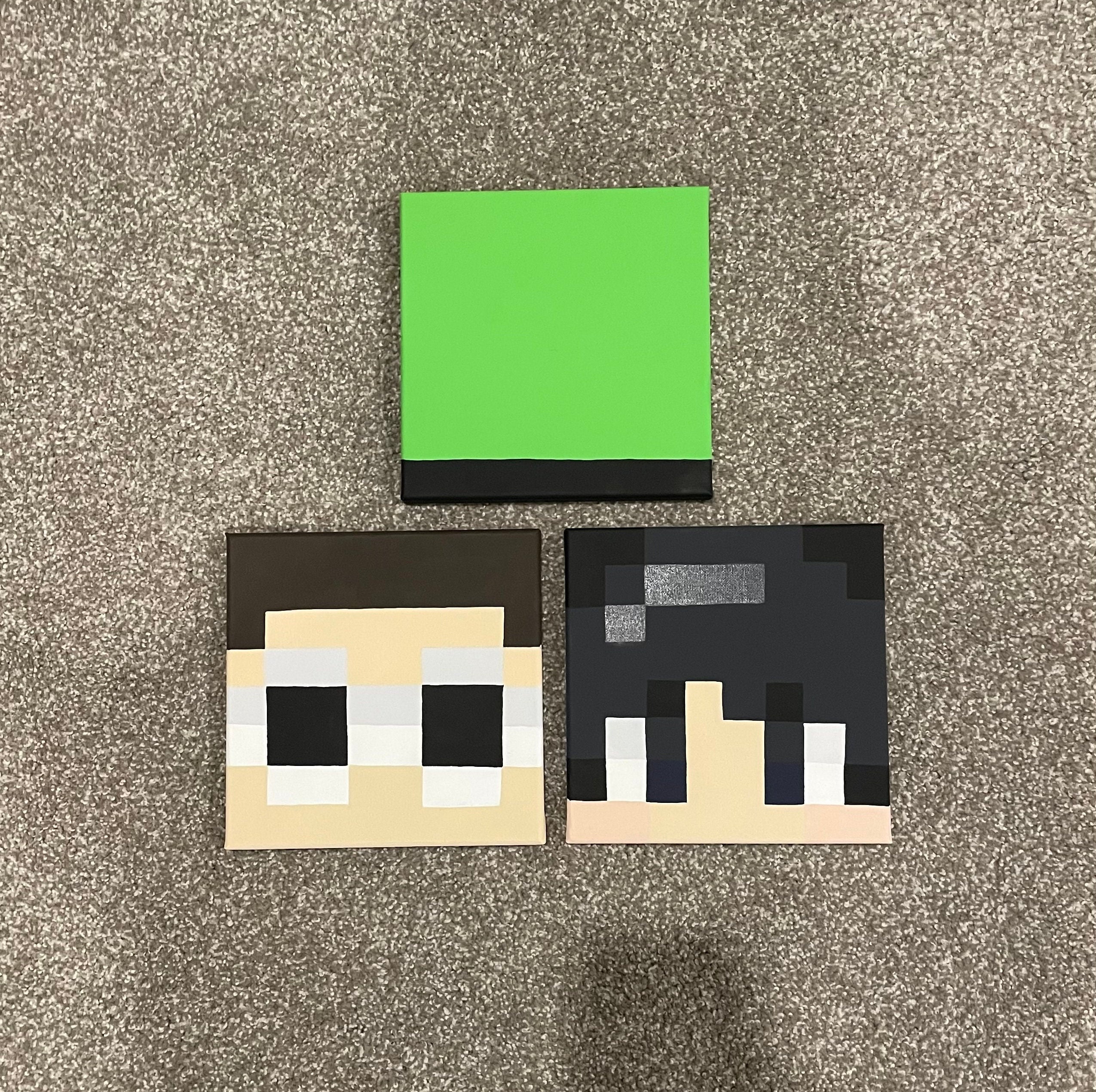 Dream Smp Minecraft Head Paintings Etsy Canada