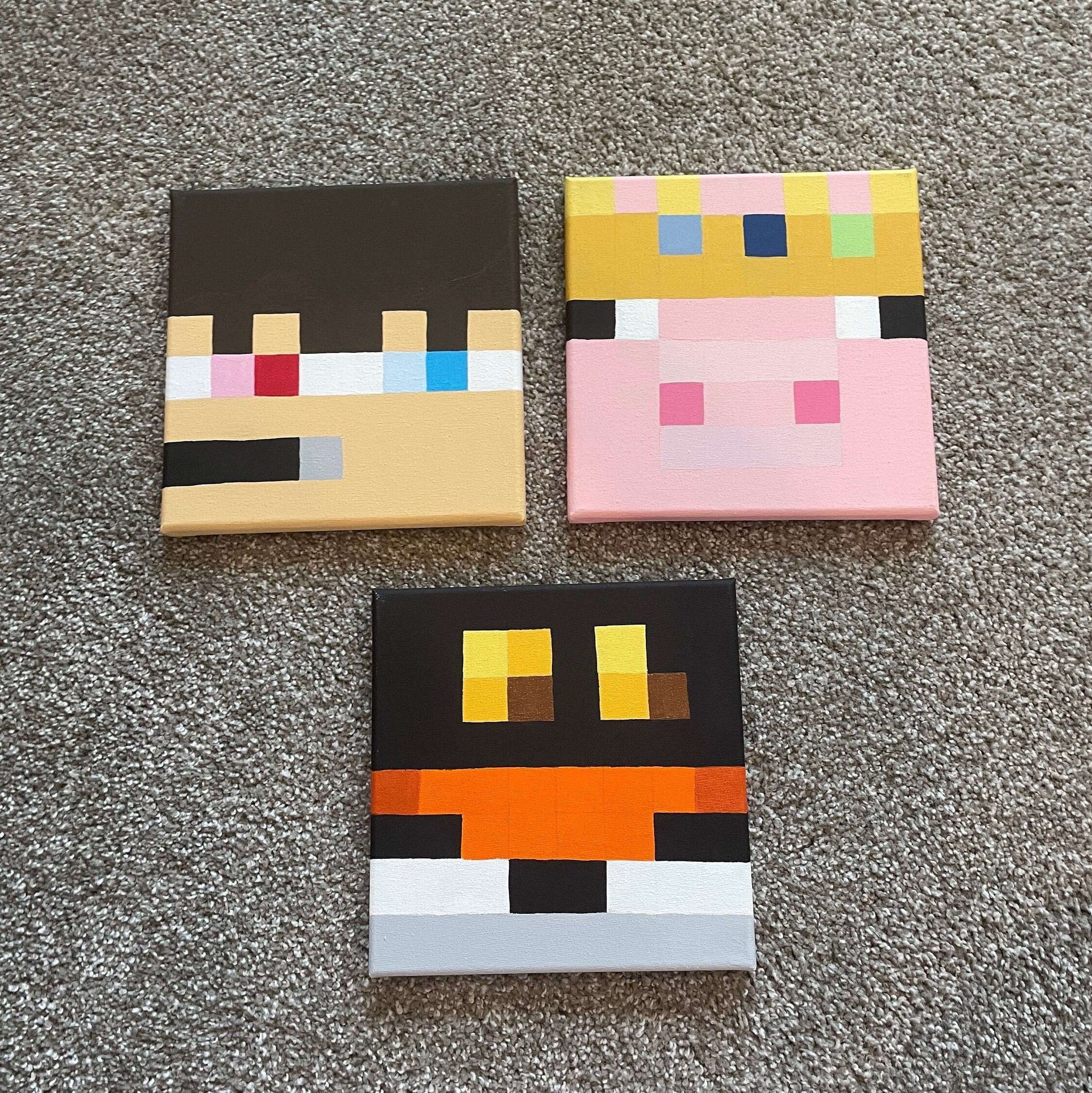 Dream Smp Minecraft Head Paintings Etsy Canada