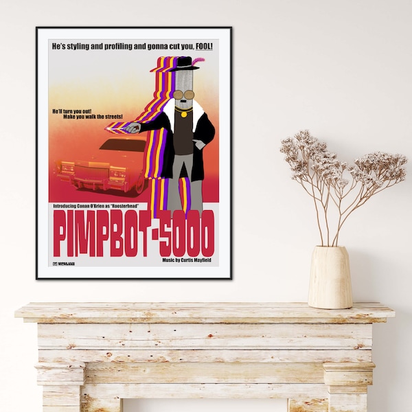Pimpbot 5000 70s Grindhouse Digital Movie Poster