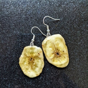 Real banana chip earrings image 3