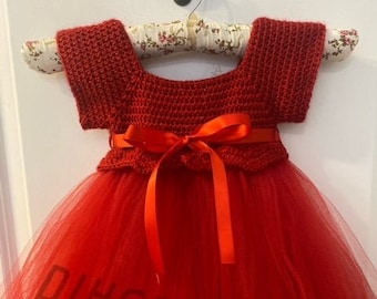 Red sparkle Tutu Dress, Christmas Dress, Photoshoot Dress