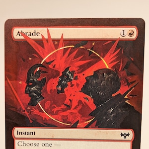 Abrade Borderless // MTG Altered Art Card