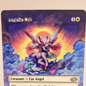 Angelic Cub Borderless // MTG Altered Art Card