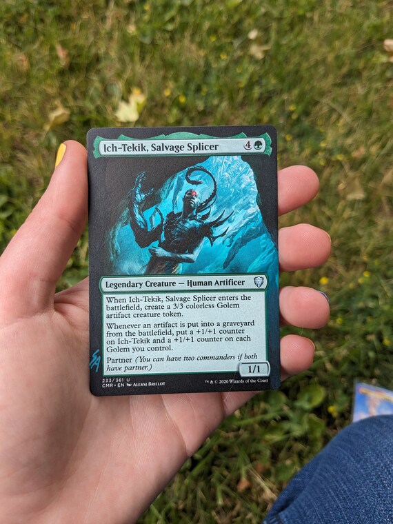 Ich-tekik Borderless // MTG Altered Art Card // Ich-tekik, Salvage Splicer  - Etsy