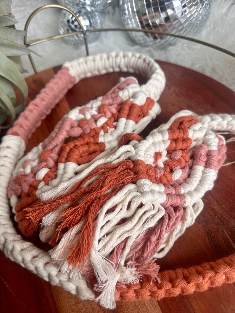 Macrame Yoga Strap, Handmade Yoga Mat Carrier, Boho Yoga Mat Holder, Cotton Rope Yoga Sling, Bohemian blanket holder, yoga gear image 7