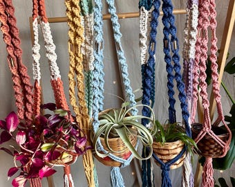Macrame Plant Hanger, Boho Hanging Planter, Handmade Plant Holder, Indoor Plant Hanger, Boho Home Decor, Hanging Plant Basket, house gift