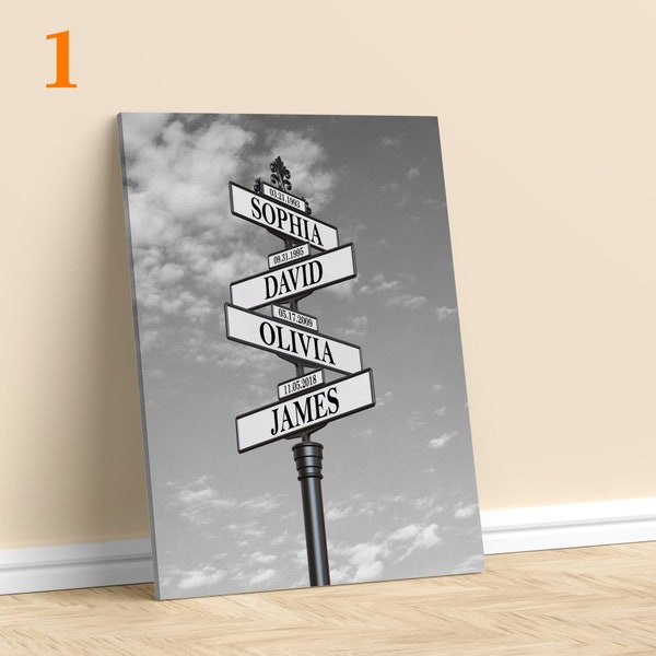 Family Name Sign With Kids Names - Etsy