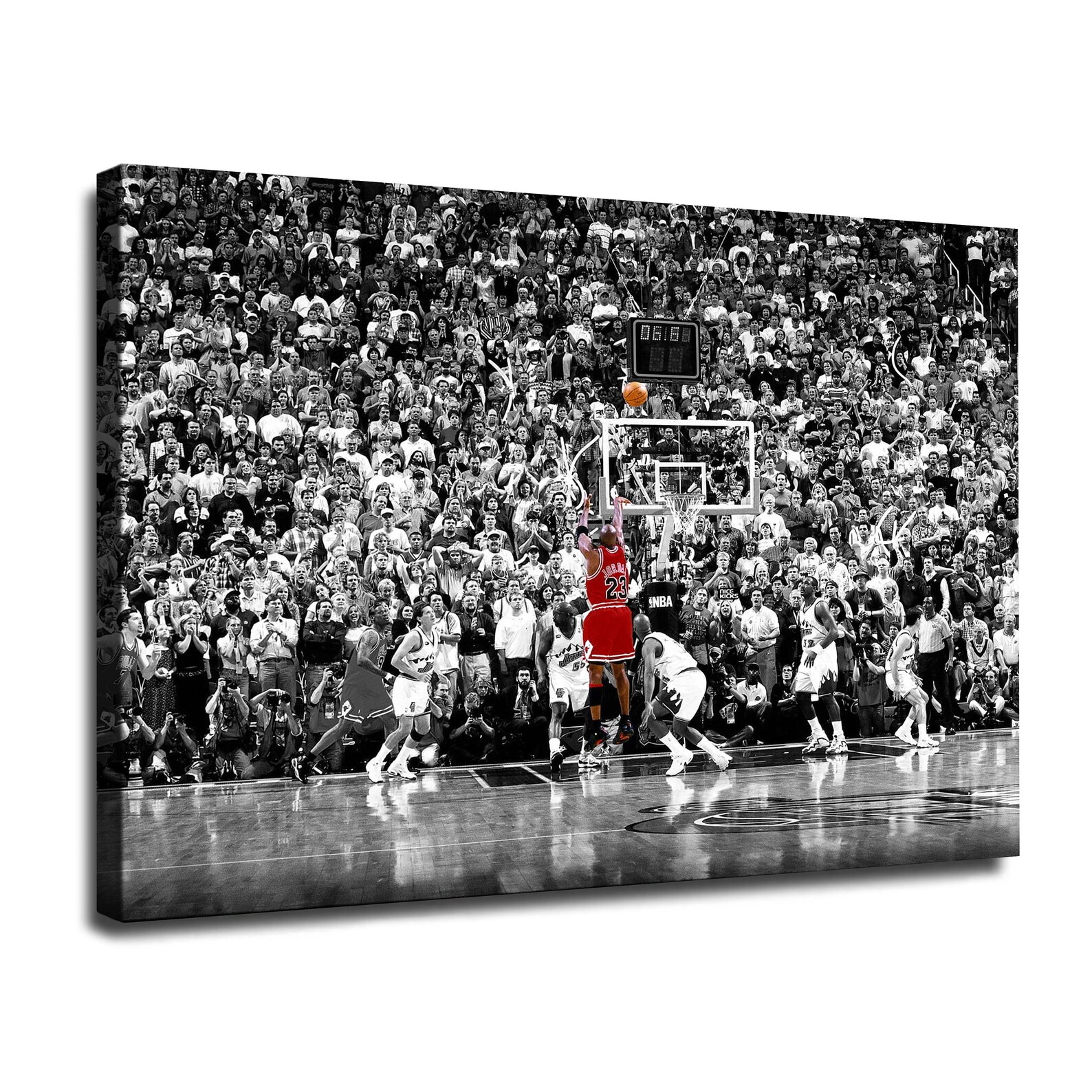 Michael Jordan Last Shot Canvas Wall Art Ready to Hang Etsy